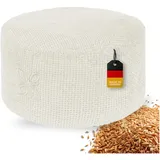 OMNANA® CushyTM Meditationskissen rund – Sitzkissen 10cm/15cm/20cm hoch – Chenille Yogakissen mit Dinkelfüllung – Bodenkissen, Kissen für Meditation & Entspannung – Made in Germany