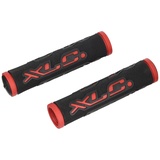 XLC Unisex – Erwachsene Griffe Dual Colour GR-G07, Schwarz, rot, Unisize