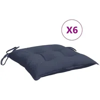 VidaXL Stuhlkissen 6 Stk. Marineblau 50x50x7 cm Oxford-Gewebe