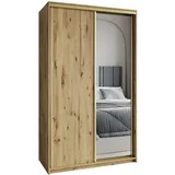 masseno Schwebetürenschrank TAVI 120 x 205 x 60 cm Braun