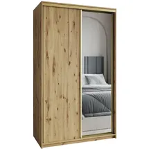 masseno Schwebetürenschrank TAVI 120 x 205 x 60 cm Braun