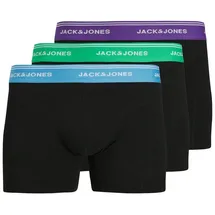 JACK & JONES JACDAWSON SOLID TRUNKS schwarz/pack:with holly grün/schwarz with azure blau/schwarz with ultra violet XXL 3er Pack