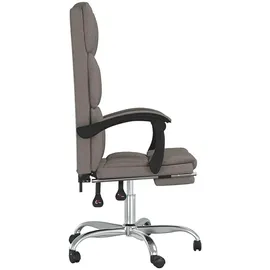 vidaXL Bürostuhl mit Liegefunktion Stoff Taupe