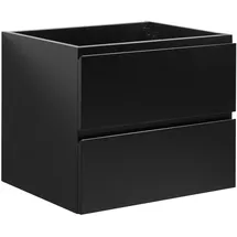 Badplaats Waschbeckenunterschrank Angela 2 Schubladen 60 x 50 x 48 cm Schwarz Matt