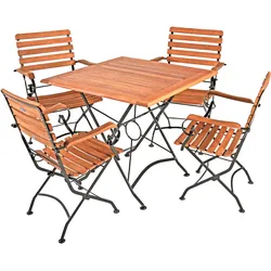 Gartenmöbel-Set Wien 5-tlg. klappbar Holz