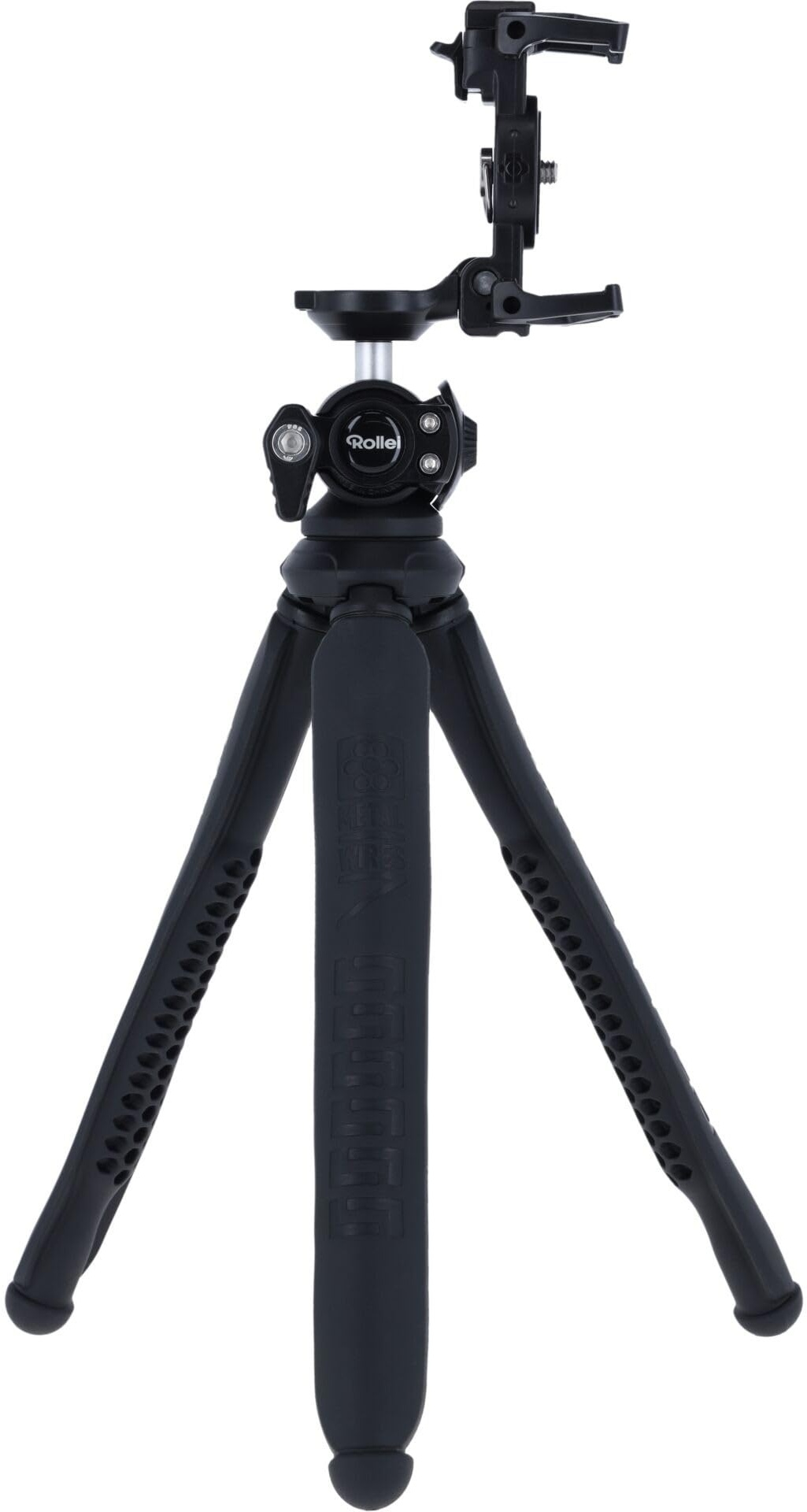 Rollei Monkey Pod 3: Vielseitiges Mini-Stativ - Smartphone, Kamera, Selfie-Stick - Kompatibel, flexibel, leicht, 360° drehbarer Kugelkopf (schwarz)