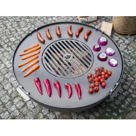 Cook King Feuerschale DALLAS Ø 85 cm Schwarz