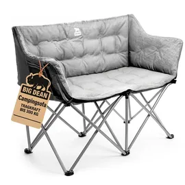 BigDean Campingstuhl Faltbar Grau
