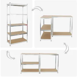 Proregal Schwerlastregal Giant Ragnar HxBxT 200 x 100 x 50 cm Fachlast 175kg | Verzinkt Kellerregal, Steckregal, Garagenregal, Lagerregal