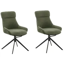 MCA Furniture Esszimmerstuhl, Feingewebe, (2er-Set), drehbar & Schwingfunktion, Sitzhöhe ca. 50 cm