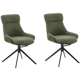 MCA Furniture Esszimmerstuhl, Feingewebe, (2er-Set), drehbar & Schwingfunktion, Sitzhöhe ca. 50 cm