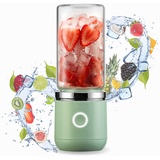 Blend In® Blender 2.0 - Smoothie Maker, USB Standmixer, Mini Mixer To Go mit Trinkbecher - Auch perfekt als Eiweißpulver Shaker oder für Grüne Smoothies - Borosilikatglas Becher mit Twist Off Deckel