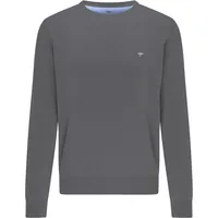 FYNCH-HATTON Strickpullover »FYNCH-HATTON Langarmpullover« mit Logostickerei, grau
