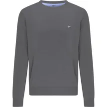 FYNCH-HATTON Strickpullover »FYNCH-HATTON Langarmpullover« mit Logostickerei, grau