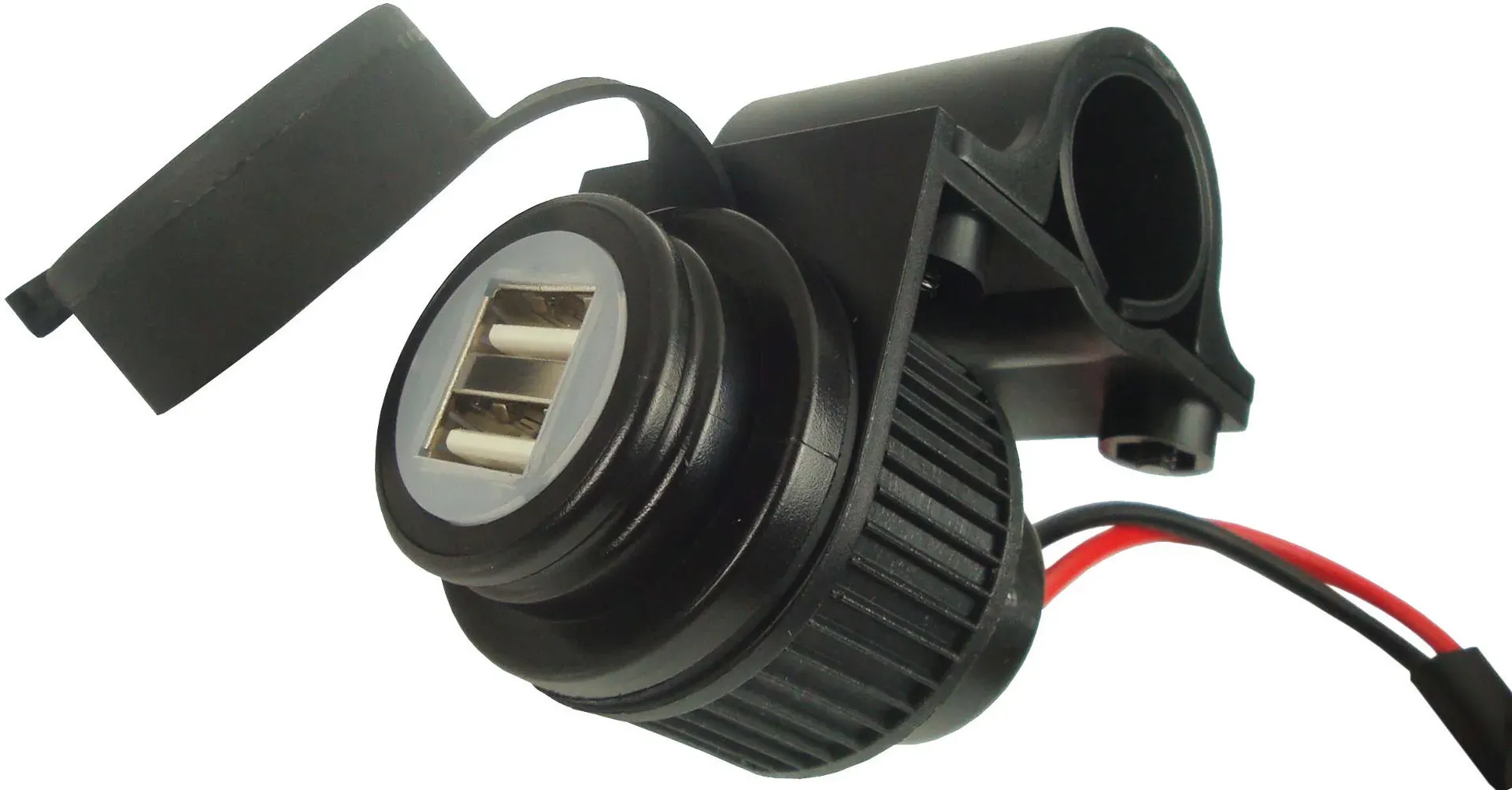 Booster 12V Doppel-USB-Ladebuchse, schwarz