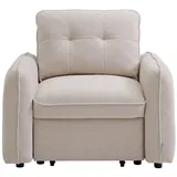 Vente-unique Schlafsessel Pobava Beige 104 cm