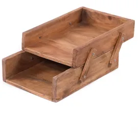 DESIGN DELIGHTS Schreibtisch-Organizer, Natur, Holz, 25x16x36 cm, Arbeitszimmer, Schreibtische