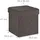 Relaxdays Sitzhocker mit Stauraum Polyester 38 x 41 x 38 cm Braun