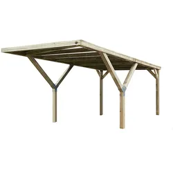 Weka Y-Einzelcarport 612 Stahldach (Holzcarport)