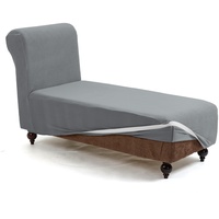 TIANSHU Chaiselongue Bezug Stretch, rutschfest Bezug für Chaiselongue Sofabezug Elastische Bezug für Liegesessel Antirutsch Stretchhusse Komfort Stoff Möbelschutz (Hellgrau)