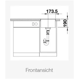 Blanco Subline 320-F schwarz + Handbetätigung + InFino