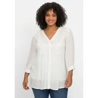 Sheego by Joe Browns »Bluse mit Häkelspitze und Biesen