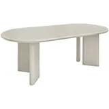 House Nordic Esstisch ovale Form, in Beige-grau, MDF - 100x75x220cm (BxHxT) beige|grau