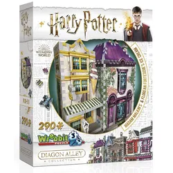Wrebbit 3D Puzzle - Harry Potter - 3D-Puzzle Madam Malkin’s Anzüge&Florean Fortescue’s Eissalon, 290 Teile
