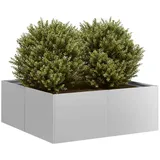 vidaXL Pflanzkübel 80x80x30 cm Verzinkter Stahl