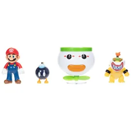 Jakks Pacific Minifiguren 2er-Pack Mario und Bowser Jr. Clown Car 6 cm