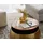 Wohnling Couchtisch Gold Mango 60 x 60 x 40 cm