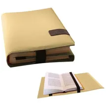 SKIN von Barth & Bauer BookSKIN Buch Einband (Größenverstellbar) in Elfenbein-Beige mit Lesezeichen