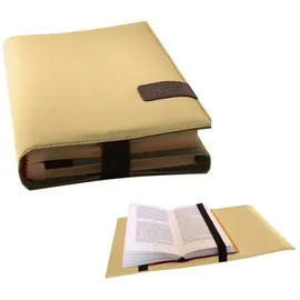 SKIN von Barth & Bauer BookSKIN Buch Einband (Größenverstellbar) in Elfenbein-Beige mit Lesezeichen