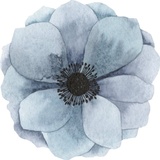 queence Wandtattoo »Kamela«, (1 St.), Selbstklebend, Sticker, Blume, Wandsticker, Blüte, blau