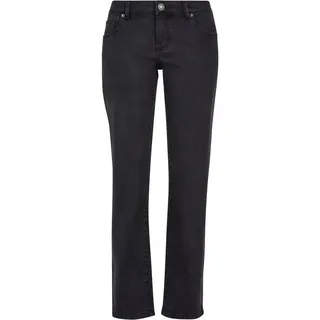 URBAN CLASSICS Damen Hose Ladies Low Waist Straight Denim Pants Black Washed 30