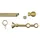 GARESA Gardinenstange GARESA "ANDREA", gold (mattmessingfarben), L:170cm Ø:20mm, Metall, Gardinenstangen, Vorhanggarnitur, verlängerbar, Endknopf Kugel lang, mit Ringen