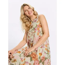 Sieh an! Plisseekleid Etuikleid Bedruckt Champagner/Hortensie 44