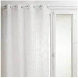 Atmosphera Vorhang Sama - Jacquardmuster - Weiß 140x240 Cm Atmosphera Créateur D'Intérieur