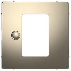 Merten Zentralplatte f. Univ. Temperaturregler-Einsatz m. Touch-Display, System Design, Nickelmetal.