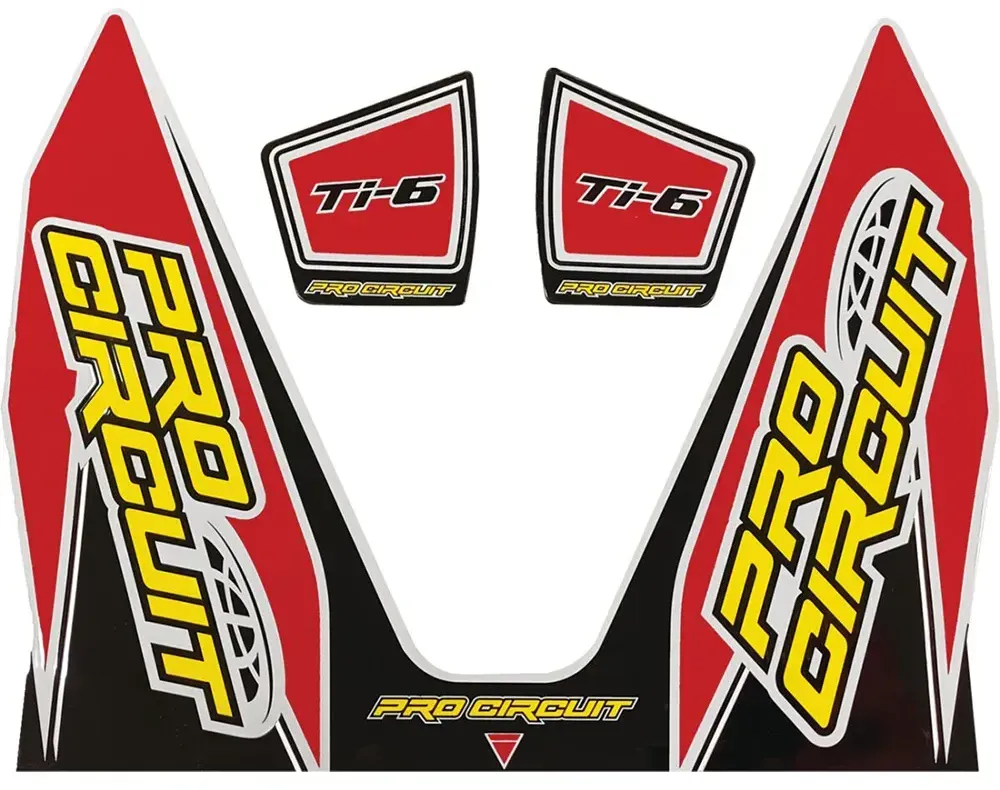 Pro Circuit Dc22ti6-red Thermoaufkleber - Black / Red / White / Yellow - One Size
