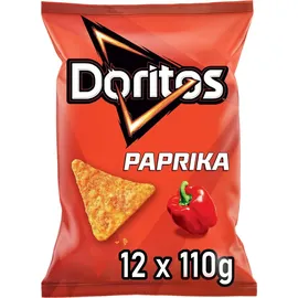 Doritos Tortilla Nachos Paprika Geschmack Herzhafter Snack zum Knabbern 12x 110g