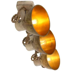 Deckenleuchte Deckenlampe Spotleuchte Wohnzimmerlampe, 3 Flammig, Metall bronze