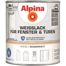 Alpina Weißlack für Fenster und Türen 2 l weiß seidenmatt