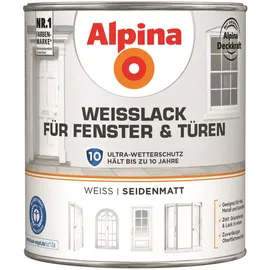 Alpina Weißlack für Fenster und Türen 2 l weiß seidenmatt