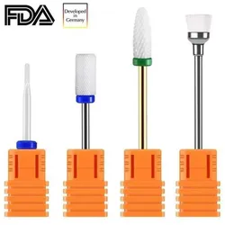 JCMaster 3x Premium Keramik Nagelfräser Bit Set + 1x Bürstenbit, Standardmaße