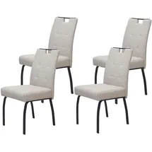 Hela 4-Fußstuhl LINZ Polyester beige 4er Set