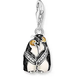 Charm Anhänger Pinguine in 3D-Optik - 925 Sterlingsilber