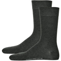 Hudson Herren Socken Only 2-Pack druckfreier Bund Grau-mel. 0550