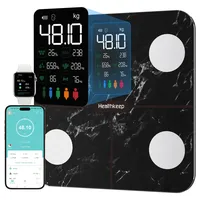 HEALTHKEEP Körperfettwaage Personenwaage, Waage Personen mit Körperfett und Muskelmasse