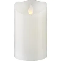 Star Trading LED Stumpenkerze 12,5 cm weiß